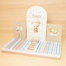 Baby personalized teddy air balloon theme designed premium chocolate large leather tray