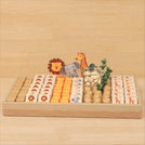 Baby safari animal designed premium chocolate medium leather tray