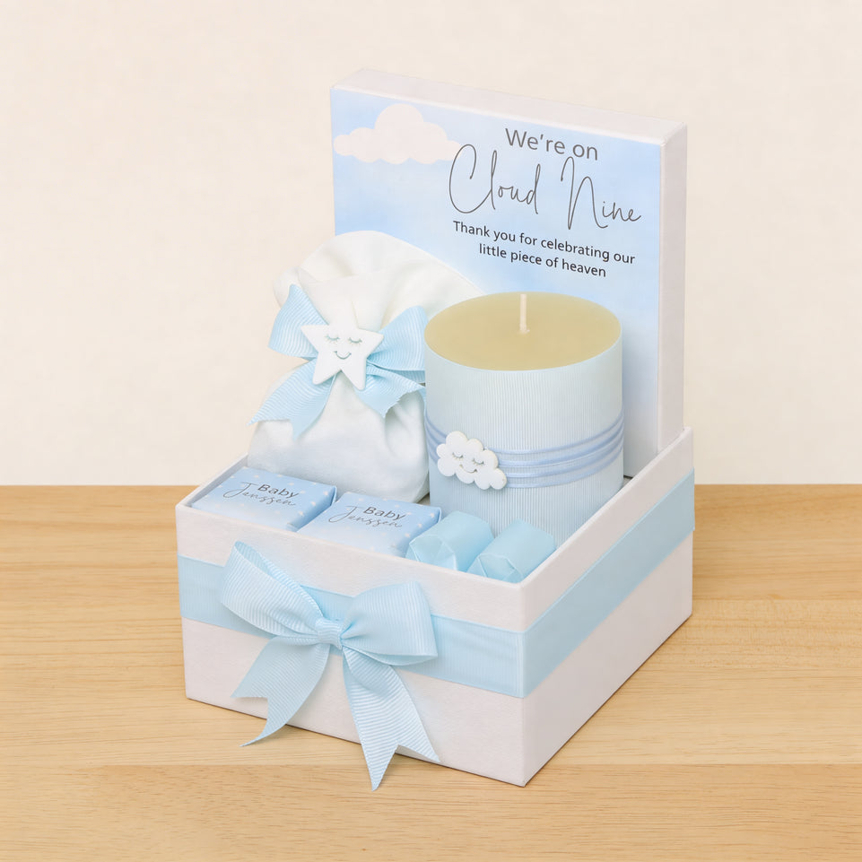 Baby boy cloud designed premium chocolate small hamper