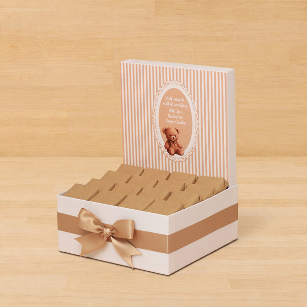 Baby personalized teddy designed premium chocolate medium hamper