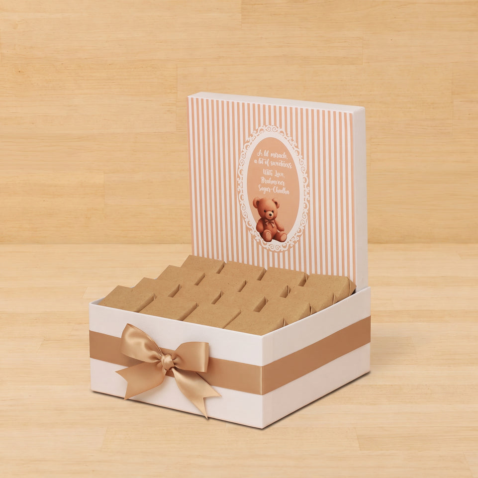 Baby personalized teddy designed premium chocolate medium hamper