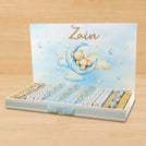 Baby boy teddy designed premium chocolate large leather tray