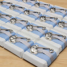 Baby boy teddy bear pin decorated chocolate