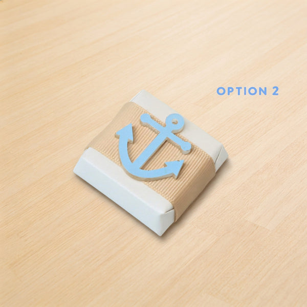Baby boy nautical anchor acrylic decorated chocolate