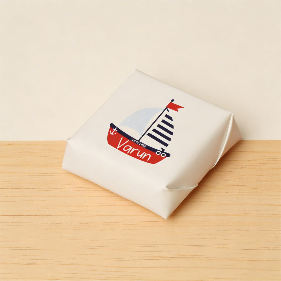 Baby nautical design personalized premium chocolate