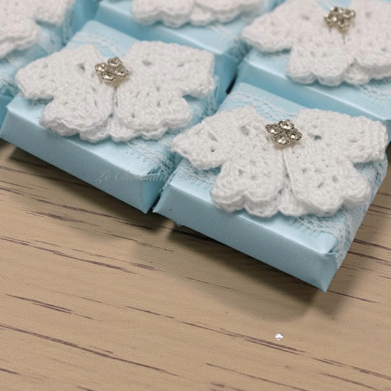 Set of 20 Baby boy small crochet jacket decorated loose premium chocolate