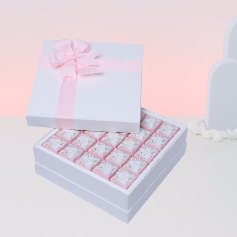 Welcome baby girl flower designed premium chocolate hard box