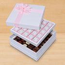 Welcome baby girl flower designed 2-layer chocolate hard box