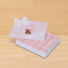 Welcome baby girl teddy designed 20-piece chocolate hard box
