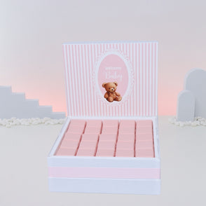 Baby girl teddy designed chocolate la...