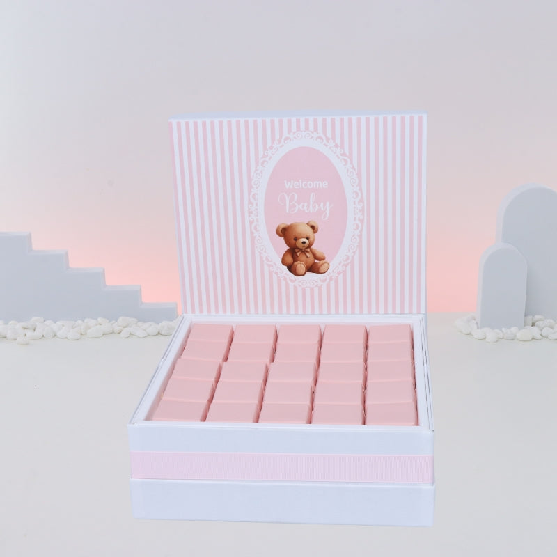 Baby girl teddy designed chocolate large hamper