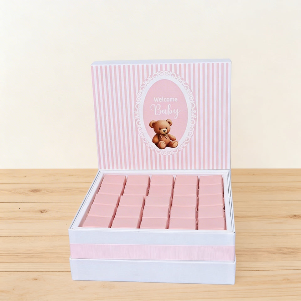 Baby girl teddy designed chocolate large hamper
