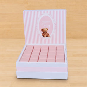 Baby girl teddy designed chocolate la...