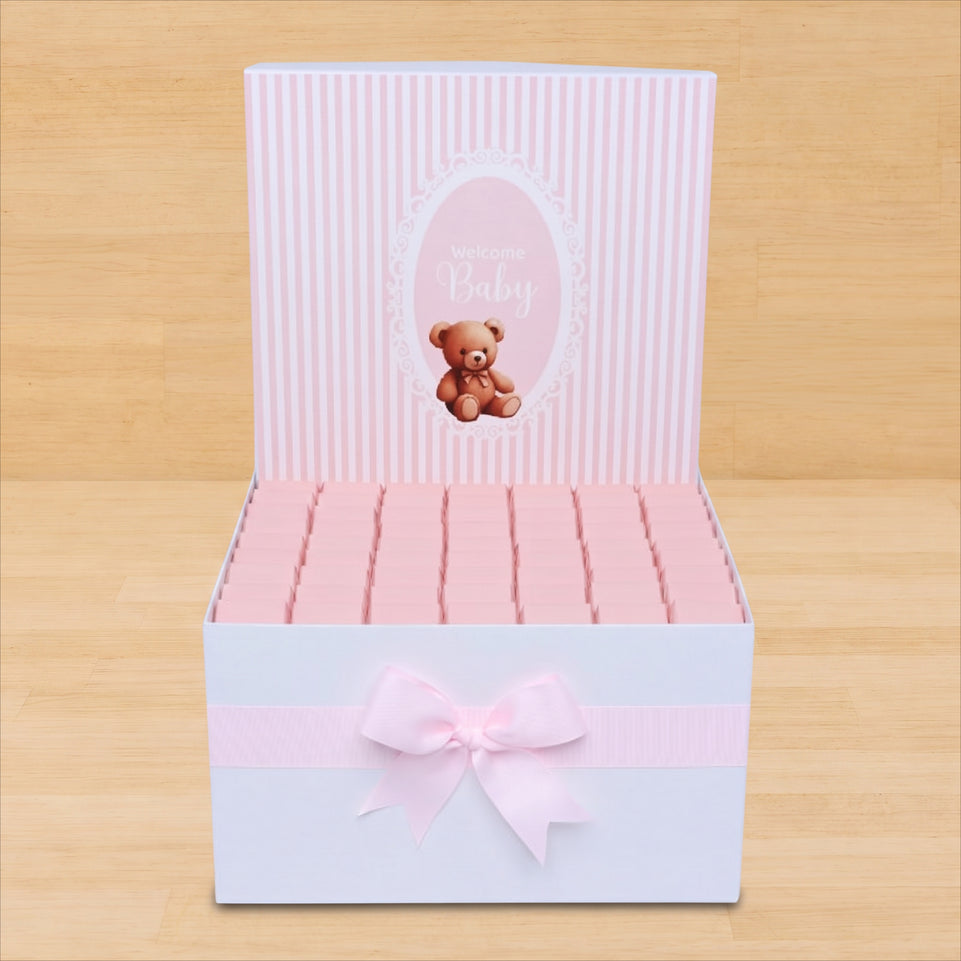 Baby girl teddy designed chocolate extra large hamper