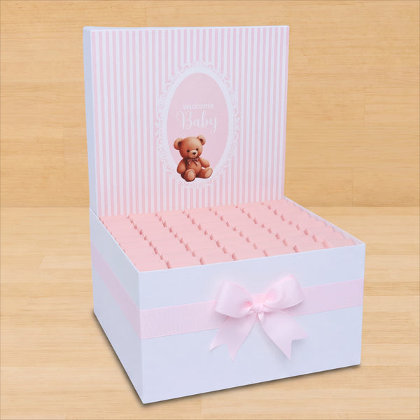 Baby girl teddy designed chocolate extra large hamper