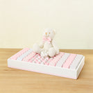 Baby girl butterfly decorated chocolate & teddy plush toy medium leather tray