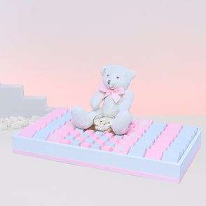 Baby girl glittery decorated chocolat...