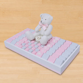 Baby girl glittery decorated chocolat...