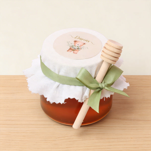 Set of 20 Baby boy teddy theme designed premium honey jar