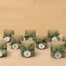 Set of 20 Baby Rustic decorated candle
