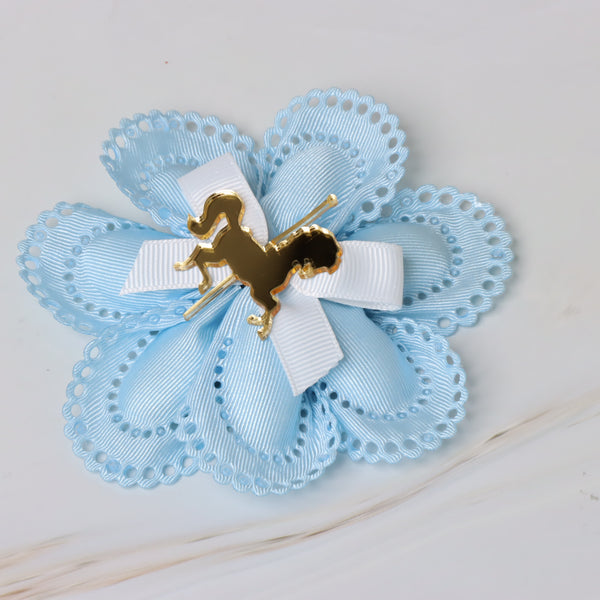 Set of 20 Baby boy carousel acrylic decorated almond flower ribbon giveaway