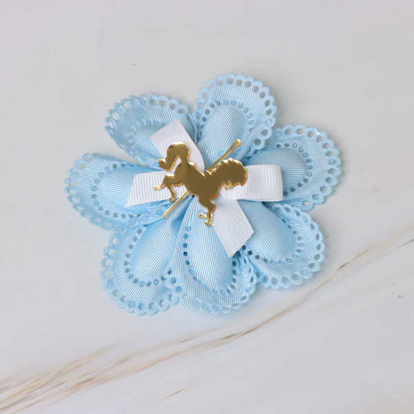 Set of 20 Baby boy carousel acrylic decorated almond flower ribbon giveaway