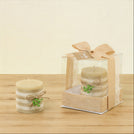Set of 20 Baby personalized rustic decorated candle box giveaway