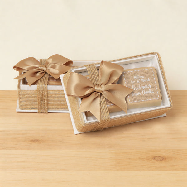 Set of 20 Baby personalized rustic designed premium chocolate box giveaways