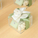 Baby personalized crochet shoes decorated premium chocolate acrylic box