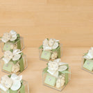 Baby personalized crochet shoes decorated premium chocolate acrylic box