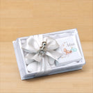 Set of 20 baby boy teddy designed premium chocolate & almond dragees view top box