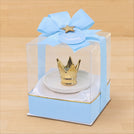 Set of 20 pcs baby boy crown white ceramic plate giveaway