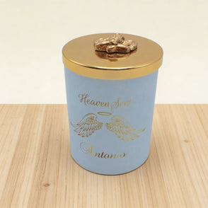 Baby personalized candle glass