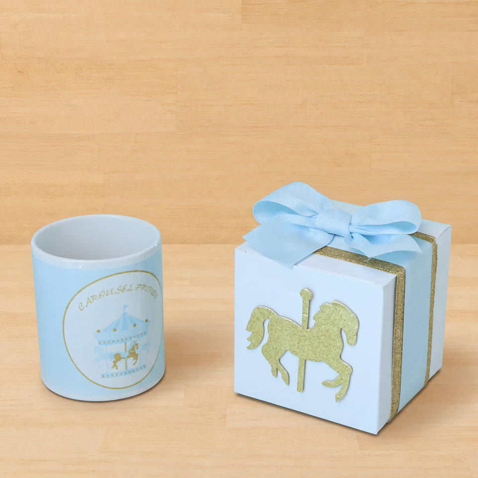 Set of 20 Baby boy carousel theme designed mug soft box