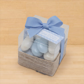 Set of 20 Almond dragees clear box