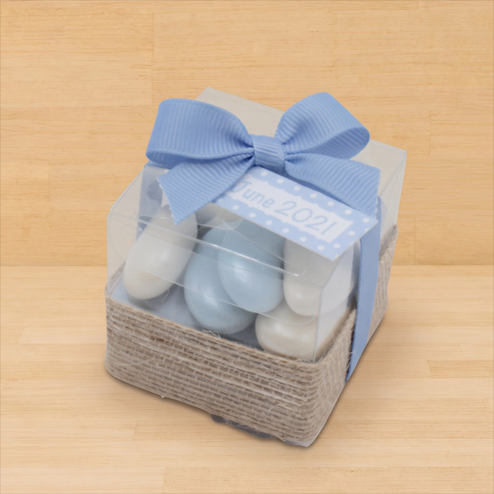 Set of 20 Almond dragees clear box