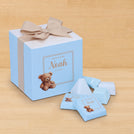 Set of 20 Baby boy announcement chocolate soft cube box