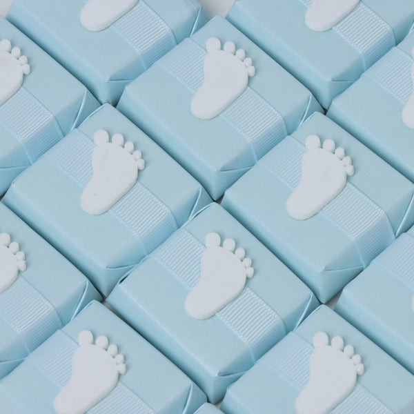 Baby Boy acrylic baby feet decorated chocolate
