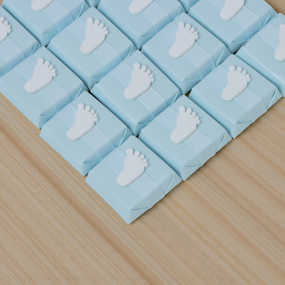 Baby Boy acrylic baby feet decorated chocolate