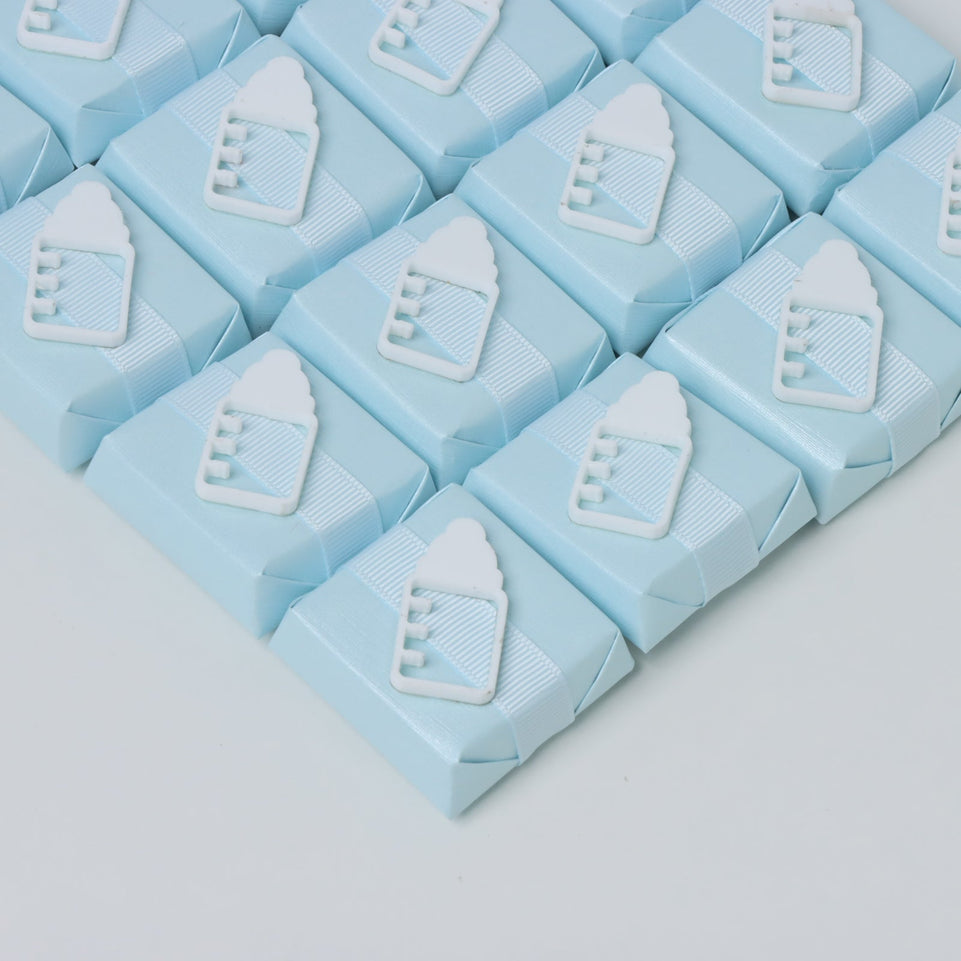 Baby boy acrylic baby bottle decorated chocolate