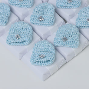Set of 20 Baby boy hat crochet decora...