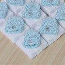 Set of 20 Baby boy hat crochet decorated premium chocolate