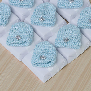 Set of 20 Baby boy hat crochet decora...