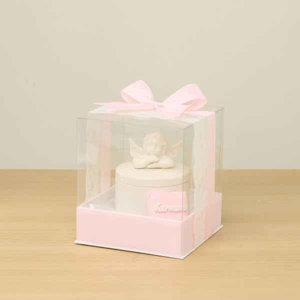 Set of 20 Baby girl ceramic angel box giveaway