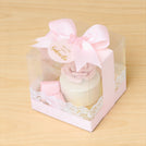 Set of 20 Baby girl Flower ceramic box with premium chocolate clear box giveaway