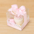 Set of 20 Baby girl Flower ceramic box with premium chocolate clear box giveaway