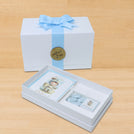 Set of 20 pcs baby boy personalized acrylic frame & chocolate hard box
