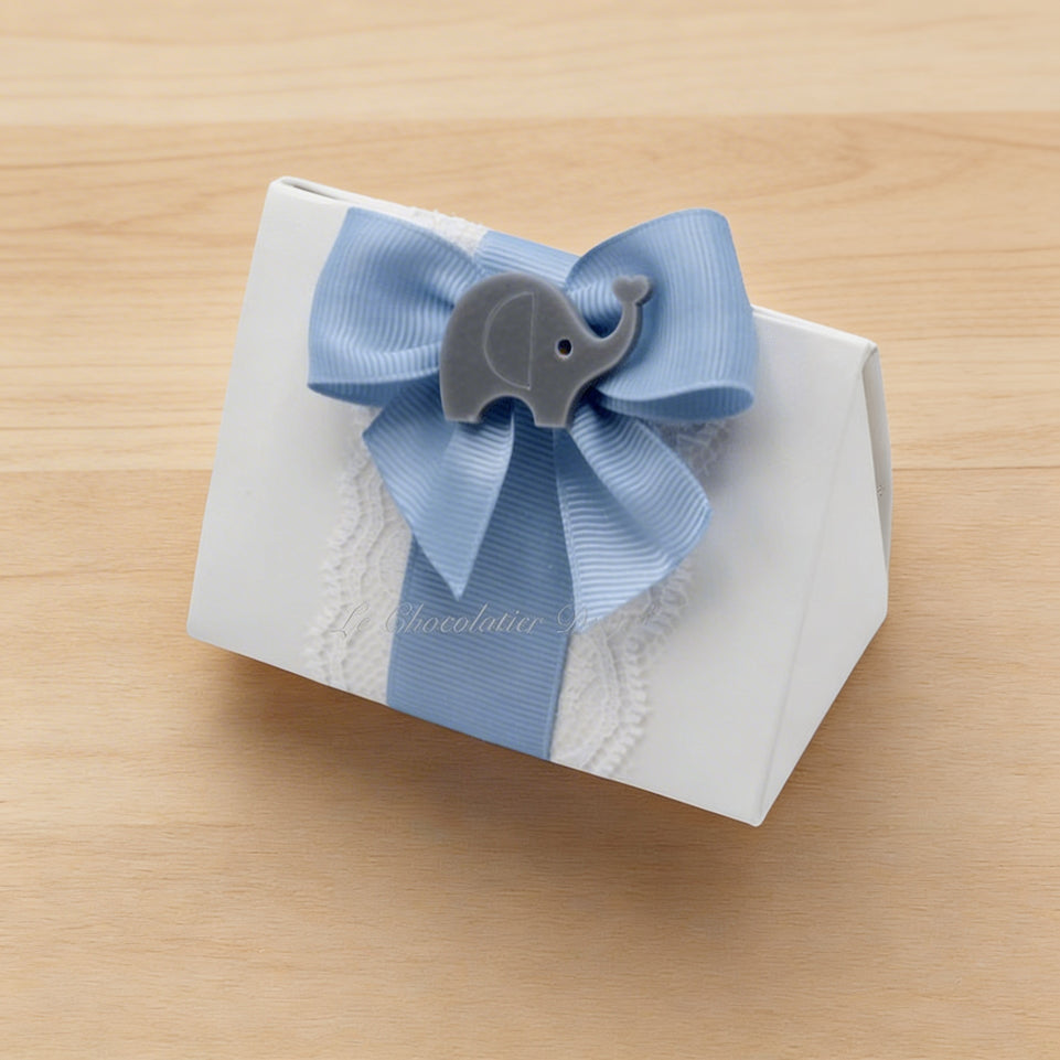Set of 20 Acrylic elephant decorated chocolate triangle box