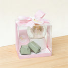 Set of 20 Baby girl angel globe & chocolate clear box