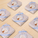Set of 20 Baby boy teddy theme personalized chocolate hard box